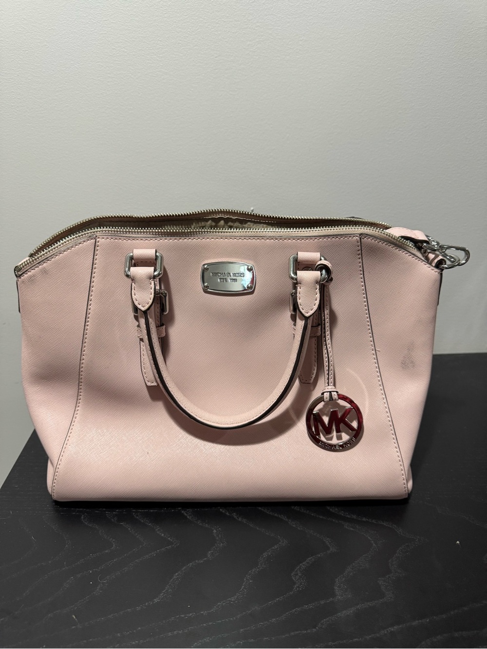 Michael Kors Blush Pink Satchel with MK Charm